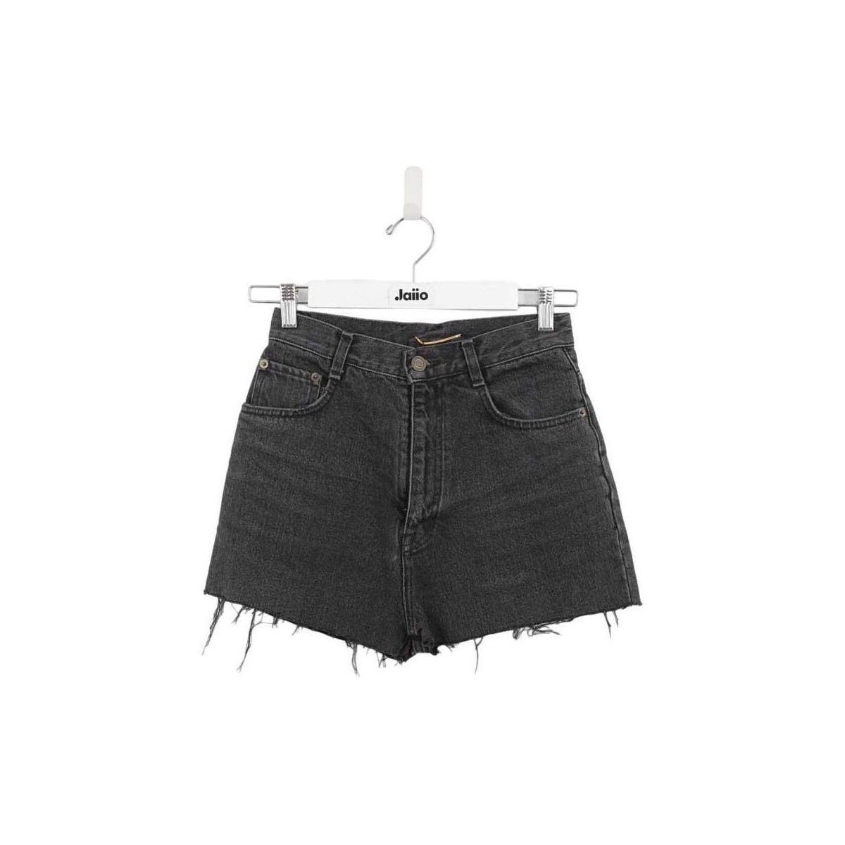 Vêtements Femme Shorts / Bermudas Saint Laurent Mini short taille haute en coton Noir
