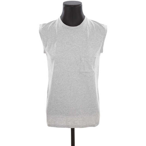 Vêtements Femme Débardeurs / T-shirts sans manche Saint Laurent Top sans manches en coton Gris