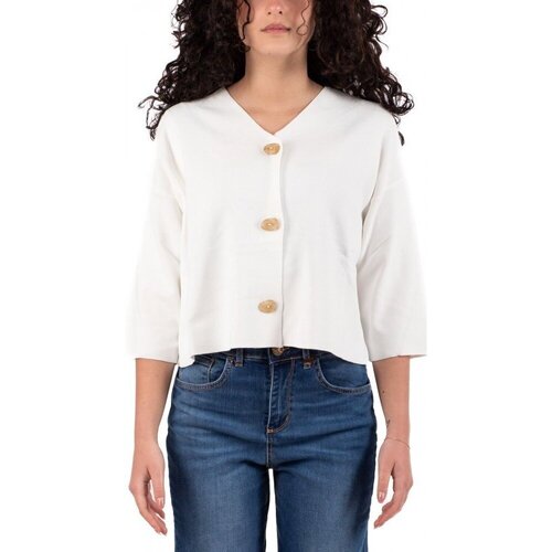 Vêtements Femme T-shirts manches longues Alpha PULL FEMME Blanc