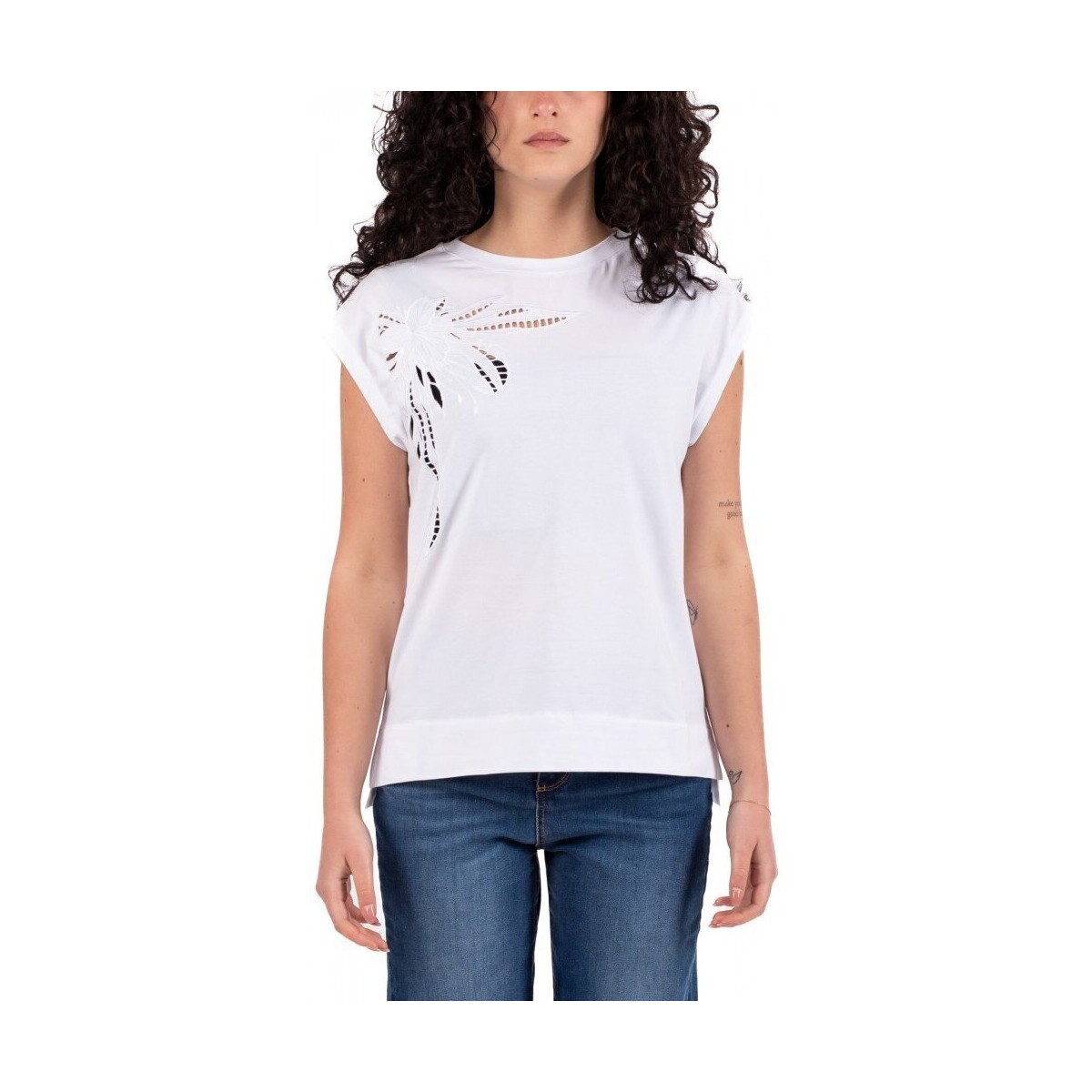 Vêtements Femme Chemises / Chemisiers Alpha PULL FEMME Blanc
