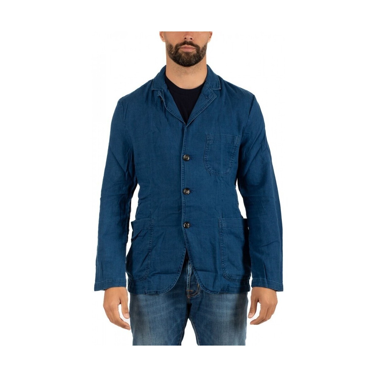 Vêtements Homme Vestes / Blazers Aspesi BLAZER  HOMME Bleu