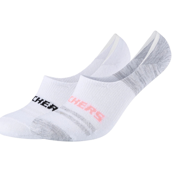 Accessoires Socquettes Skechers 2PPK Mesh Ventilation Footies Socks Blanc