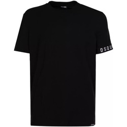 Vêtements Homme T-shirts & Polos Dsquared Logo  t-shirt noir élastique Blanc
