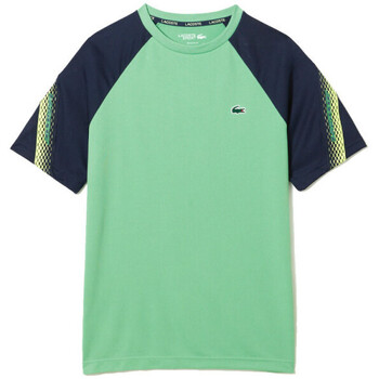 Vêtements Homme T-shirts & Polos Lacoste T-SHIRT HOMME  TENNIS REGULAR FIT BANDES SIGLÉES VERT Vert