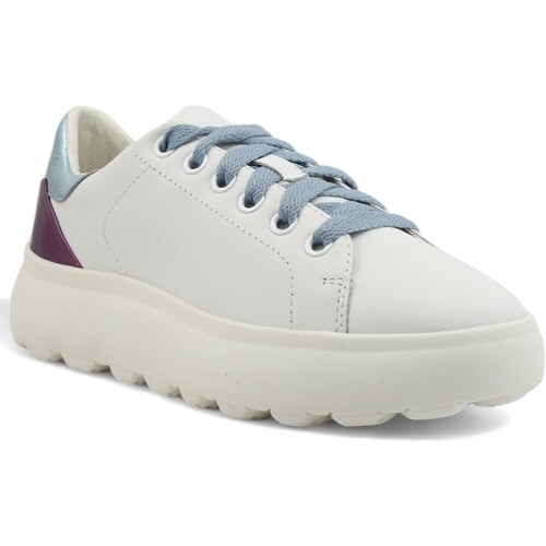 Chaussures Femme Bottes Geox Spherica Sneaker Donna White D45TCC085BVC1Z4N Blanc