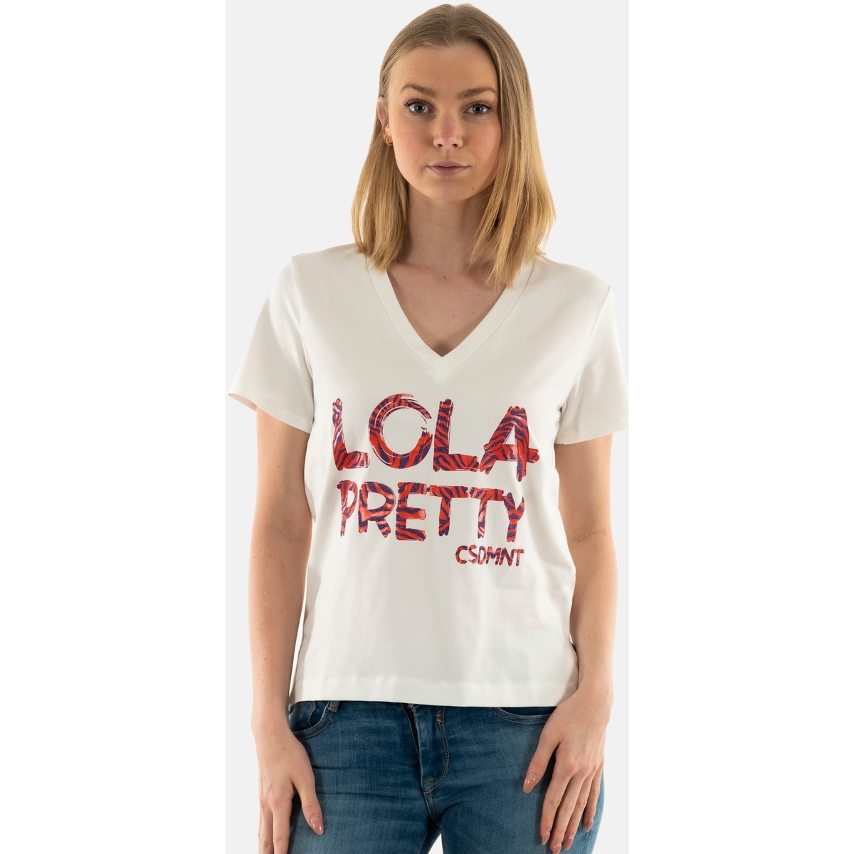 Vêtements Femme T-shirts manches courtes Lola Casademunt ls2415037 Blanc
