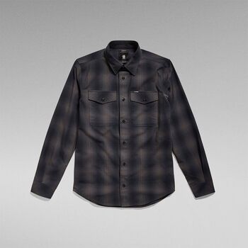 Vêtements Homme Chemises manches longues G-Star Raw D20165 D412  MARINE SLIM SHIRT-DK BLACK VANDERBILT CHECK Noir