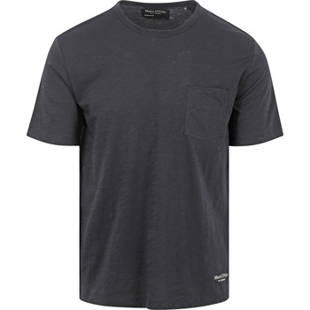 Vêtements Homme T-shirts & Polos Marc O'Polo Orange T-Shirt Slubs Navy Bleu
