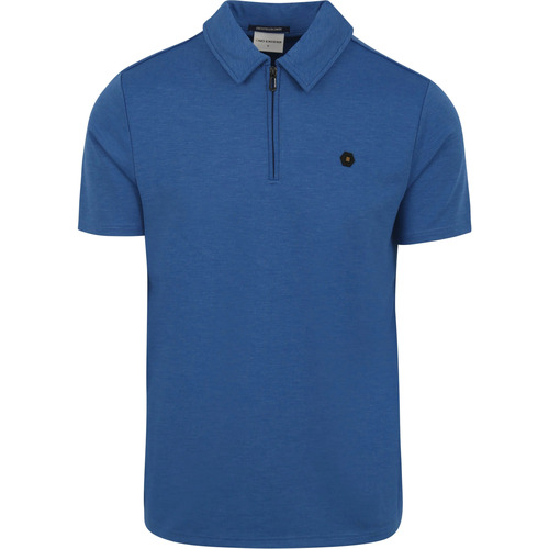 Vêtements Homme T-shirts & Polos No Excess Poloshirt Half Zip Bleu Bleu