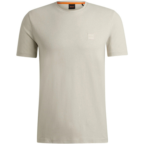 Vêtements Homme T-shirts & Polos BOSS Kids TEEN logo-print cropped T-shirt White Beige