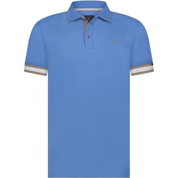 t-shirt state of art  polo piqué plain bleu 