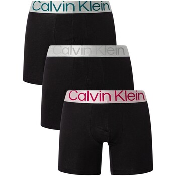 Sous-vêtements Homme Caleçons Calvin Klein Jeans Lot de 3 boxers en acier reconsidérés Noir