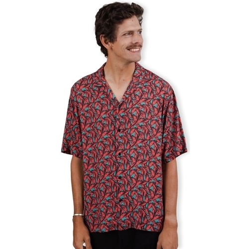 Vêtements Homme Chemises manches longues Brava Fabrics Lobster Aloha Shirt - Red Bleu