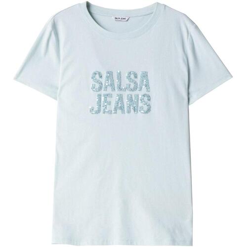 Vêtements Femme rixo blue dress Salsa Embroidered logo t-shirt Vert
