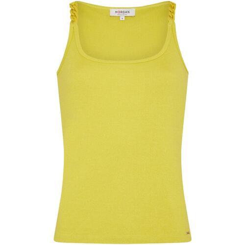 Vêtements Femme Débardeurs / T-shirts sans manche Morgan Dido2 jaune moyen top Vert
