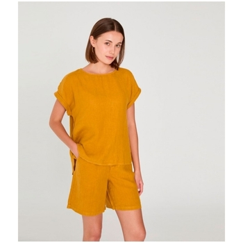 chemise designers society  robarts shirt ochre 