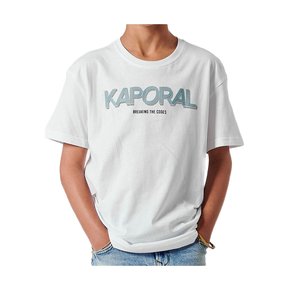 Vêtements Garçon T-shirts & Polos Kaporal OWANE24B11 Blanc