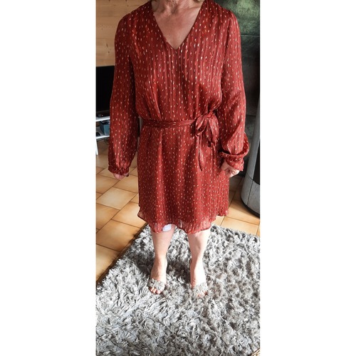 Vêtements Femme Robes courtes Gilet Femme 40 - T3 - L Rouge Robe manches longues Multicolore