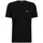 Vêtements Homme T-shirts & Polos BOSS T-SHIRT  TEE NOIR REGULAR FIT EN COTON STRETCH AVEC LOGO Noir