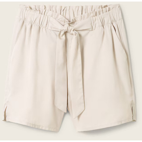 Vêtements Femme Shorts / Bermudas Tom Tailor - Short - crème Blanc