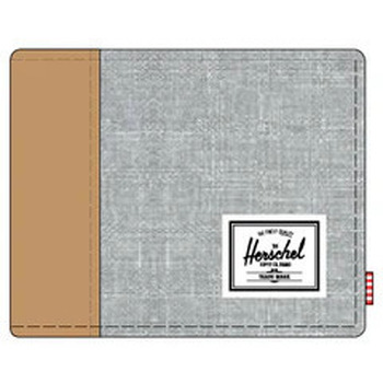Sacs Portefeuilles Herschel Hank Wallet Light Grey Crosshatch/Natural Gris