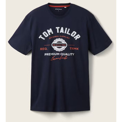 Vêtements Homme T-shirts manches courtes Tom Tailor - Tee-shirt - marine Autres