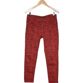 Vêtements Femme Pantalons Zara pantalon slim femme  40 - T3 - L Rouge Rouge