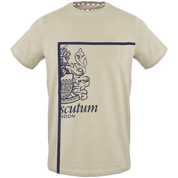 Vêtements Homme Short-sleeved Crew-neck T-shirt In Cotton Jersey With Logo On The Chest Aquascutum tsia127 12 brown Marron