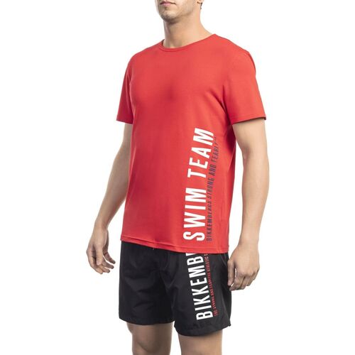 Vêtements Homme T-shirts manches courtes Bikkembergs - bkk1mts04 Rouge