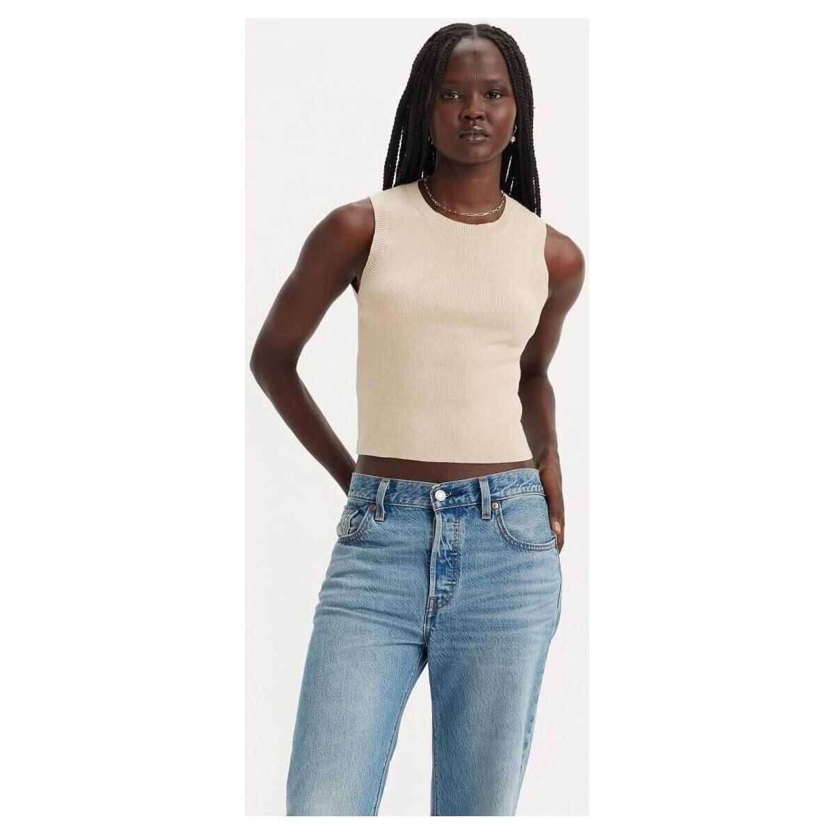 Vêtements Femme Débardeurs / T-shirts sans manche Levi's A8454 0001 - OCEAN TANK-BRAZILIAN SAND Beige