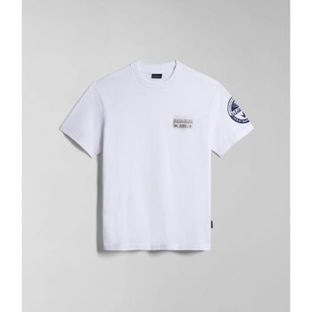Vêtements Homme T-shirts & Polos Napapijri S-AMUNDSEN NP0A4H6B-002 BRIGHT WHITE Blanc
