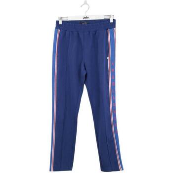 Vêtements Femme Pantalons Malles / coffres de rangements Pantalon droit en coton Bleu