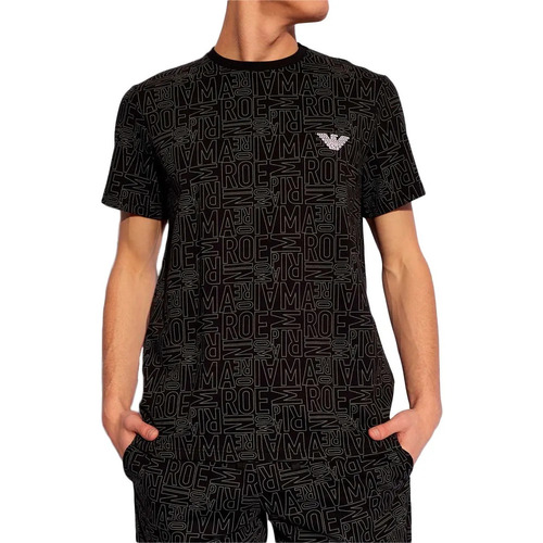 Vêtements Homme T-shirts manches courtes Emporio Armani GA eagle Noir