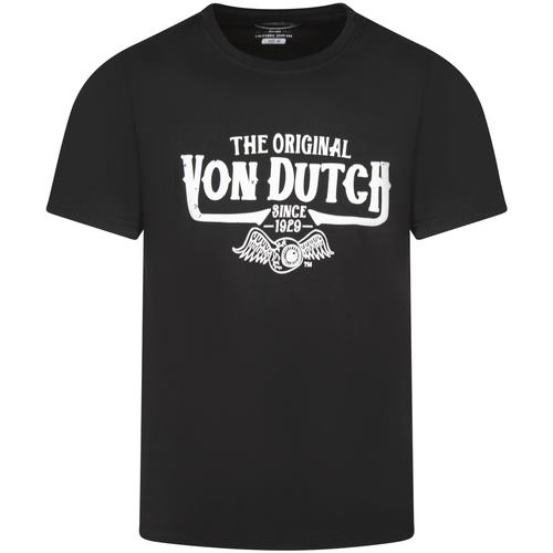 Vêtements Homme T-shirts manches courtes Von Dutch T-shirt coton Noir