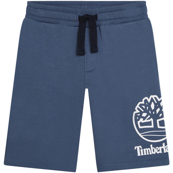 Vêtements Garçon Shorts / Bermudas Timberland Short coton Bleu