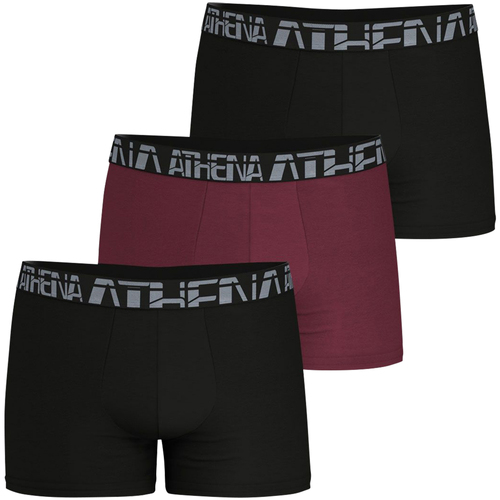 Sous-vêtements Homme Boxers Athena Boxers coton, lot de 3 Noir