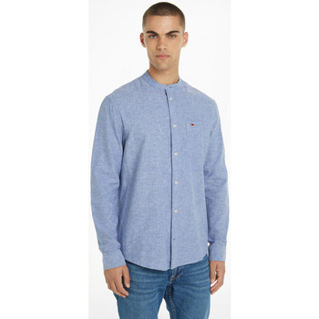 Vêtements Homme Chemises manches longues Tommy Hilfiger - TJM REG MAO LINEN BL Bleu