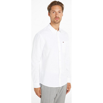 Vêtements Homme Chemises manches longues Tommy Hilfiger - TJM REG LINEN BLEND Blanc