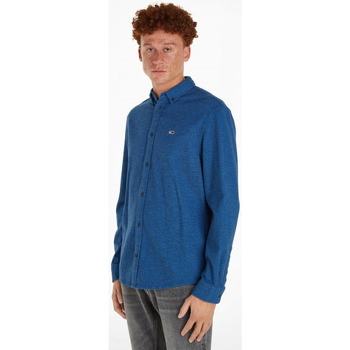 Vêtements Homme Chemises manches longues Tommy Hilfiger - TJM REG BRUSHED GRIN Bleu