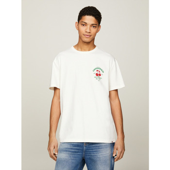 Vêtements Homme T-shirts manches courtes Tommy Hilfiger - TJM REG NOVELTY GRAP Blanc