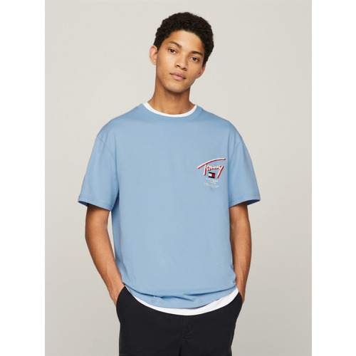 Vêtements Homme T-shirts manches courtes Tommy Hilfiger - TJM REG 3D STREET SI Bleu