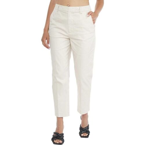 Vêtements Femme Pantalons cotton mesh long sleeve polo teens - 161777 Blanc