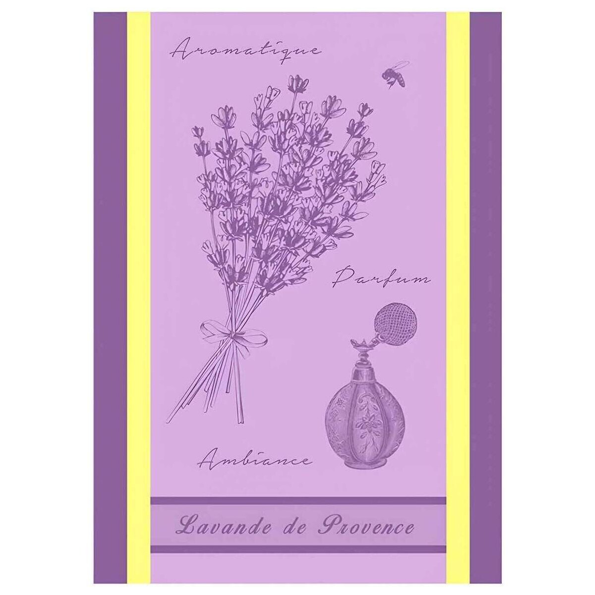 Maison & Déco Torchons Autrefois Torchon de cuisine en coton jacquard violet - Lavande Violet