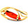 Montres & Bijoux Femme Bracelets Andrea Marazzini Bracelet Jonc  Navette Orange Jaune