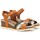 Chaussures Femme Sandales et Nu-pieds Dorking SANDALIAS DE PIEL CON CUÑA  GOLD D9320 MULTI Orange