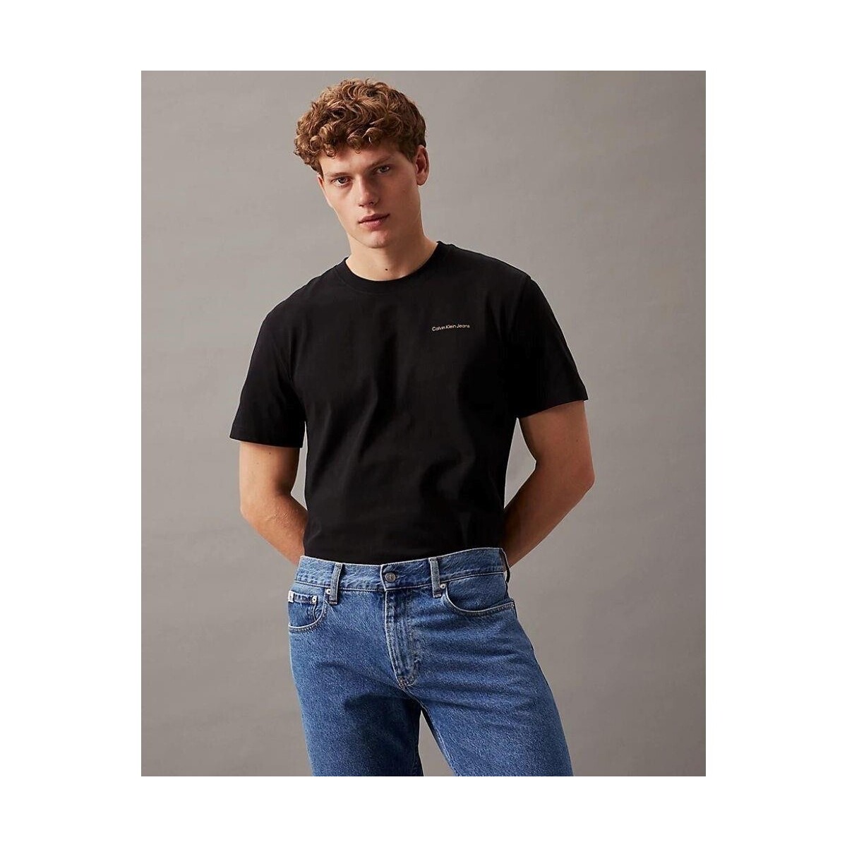 Vêtements Homme T-shirts manches courtes Calvin Klein Jeans J30J325679BEH Noir