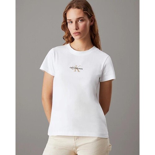 Vêtements Femme T-shirts & Polos Calvin Klein Jeans J20J223563YAF Blanc