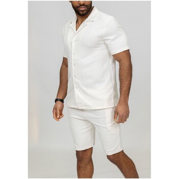 Vêtements Homme MM6 Maison Margiela Baggy Combat Jeans Kebello Ensemble Short,Chemise Blanc H Blanc