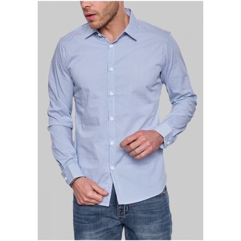 Vêtements Homme Chemises manches longues Kebello Vestes en jeann Bleu