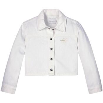 Vêtements Fille Vestes en cuir / synthétiques Calvin Klein Jeans  Blanc